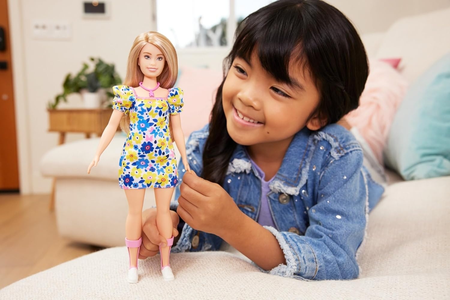 imageBarbie Fashionistas Doll 208 with Down Syndrome Wearing Floral Dress Created in Partnership with The National Down Syndrome Society