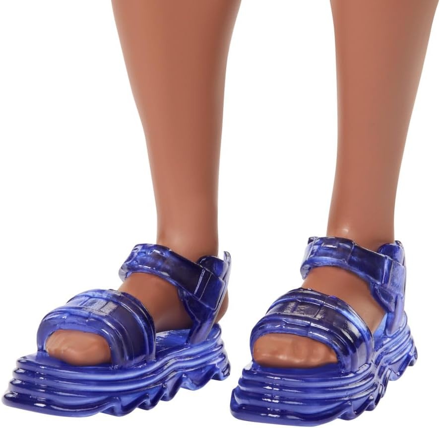 imageBarbie Fashionistas Ken Doll 220 with BehindtheEar Hearing Aids amp Broad Body Wearing a Removable Orange Patterned Shirt Shorts amp Jelly Sandals