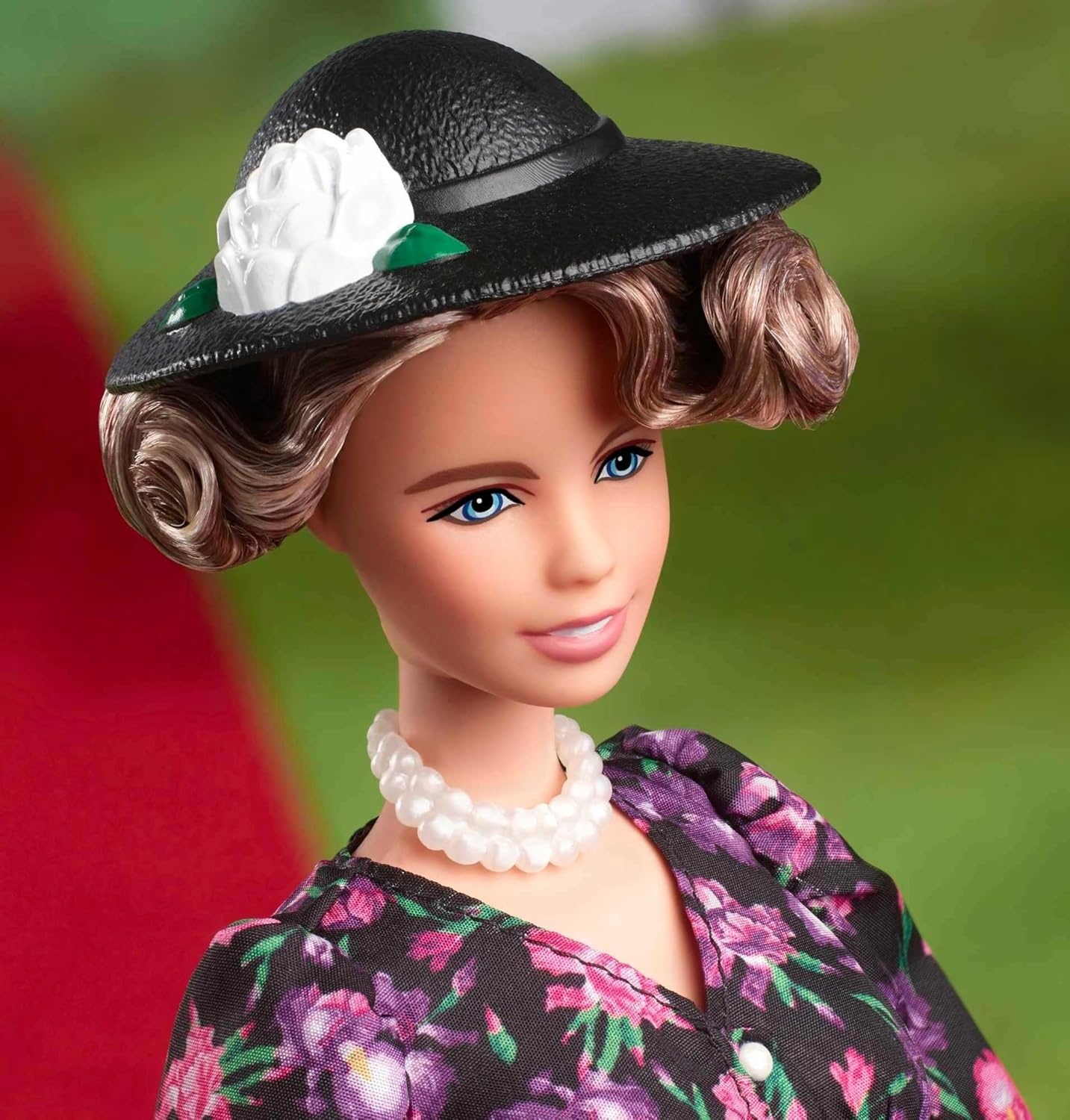 imageBarbie Inspiring Women Eleanor Roosevelt Doll 12inch Wearing Floral Dress with Doll Stand amp Certificate of Authenticity Gift for Kids amp Collectors