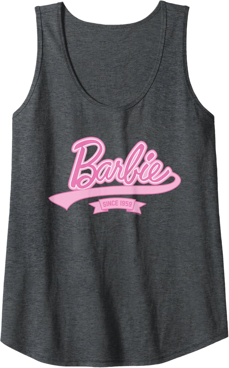 imageBarbie Logo Since 1959 Tank TopDark Heather Grey