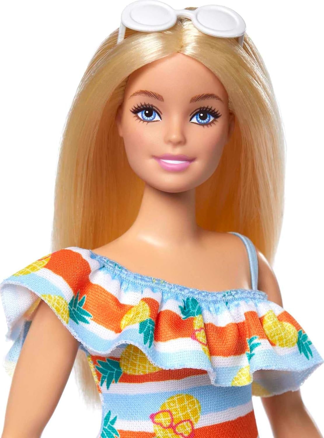 imageBarbie Loves the Ocean Doll with Natural Black Hair Wearing Pineapple Dress amp Accessories Fashion Doll amp Clothes Made from Recycled PlasticsMulticolor
