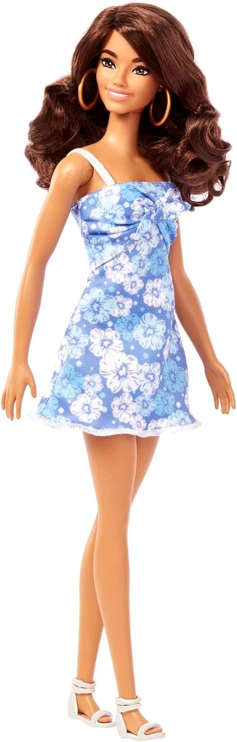 imageBarbie Loves the Ocean Doll with Natural Black Hair Wearing Pineapple Dress amp Accessories Fashion Doll amp Clothes Made from Recycled PlasticsMulticolor