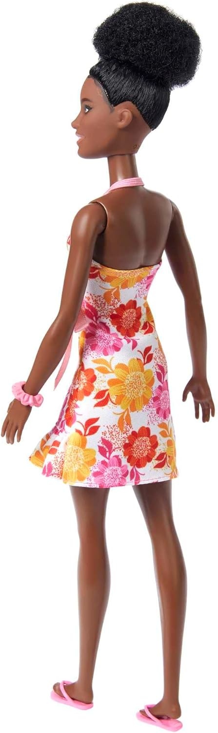 imageBarbie Loves the Ocean Doll with Natural Black Hair Wearing Pineapple Dress amp Accessories Fashion Doll amp Clothes Made from Recycled PlasticsMulticolor