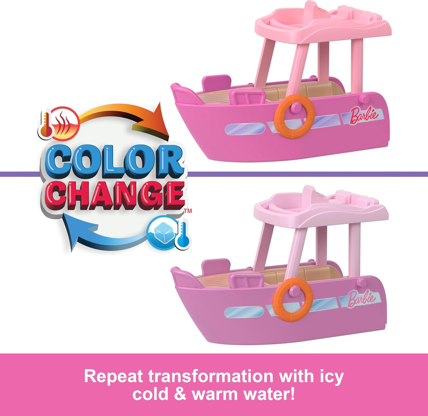 imageBarbie Mini BarbieLand Playsets with Toy Vehicle amp 15inch Doll Dream Boat with ColorChange Surprise