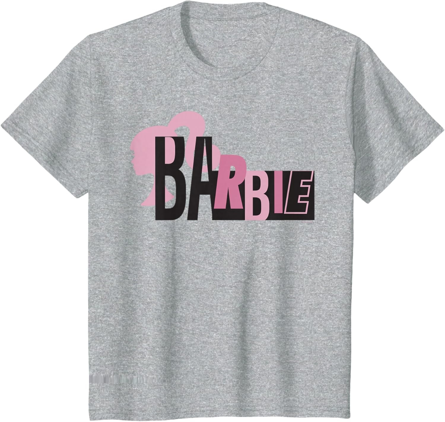 imageBarbie Mixed Black and Pink Logo TShirtHeather Grey