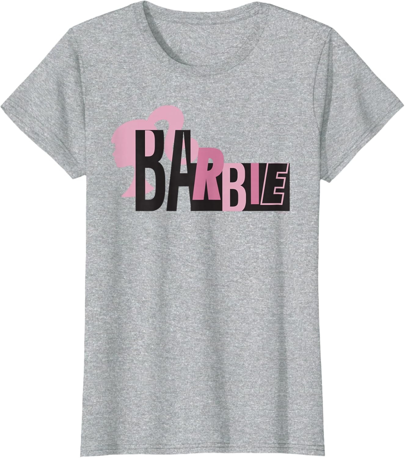 imageBarbie Mixed Black and Pink Logo TShirtHeather Grey