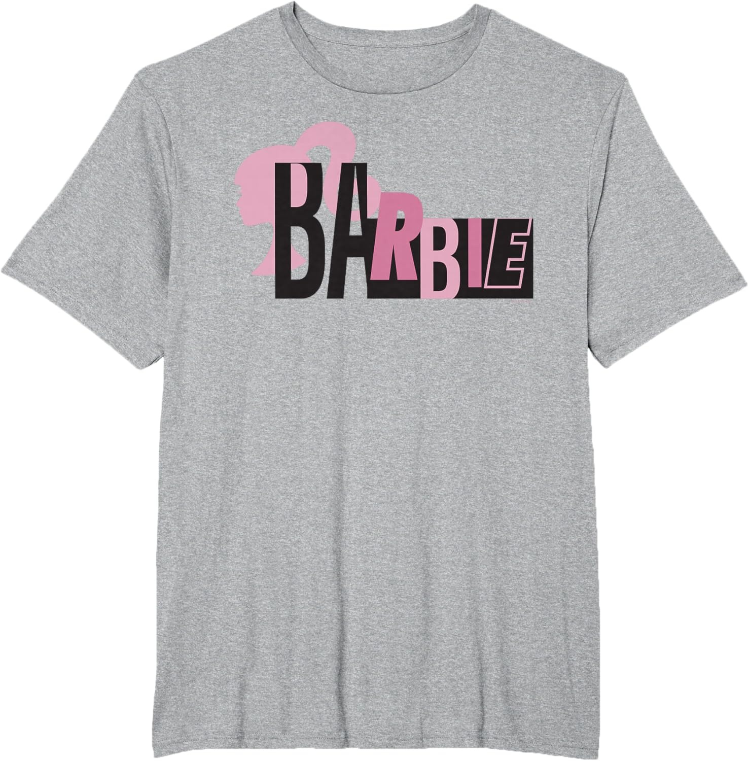 imageBarbie Mixed Black and Pink Logo TShirtHeather Grey