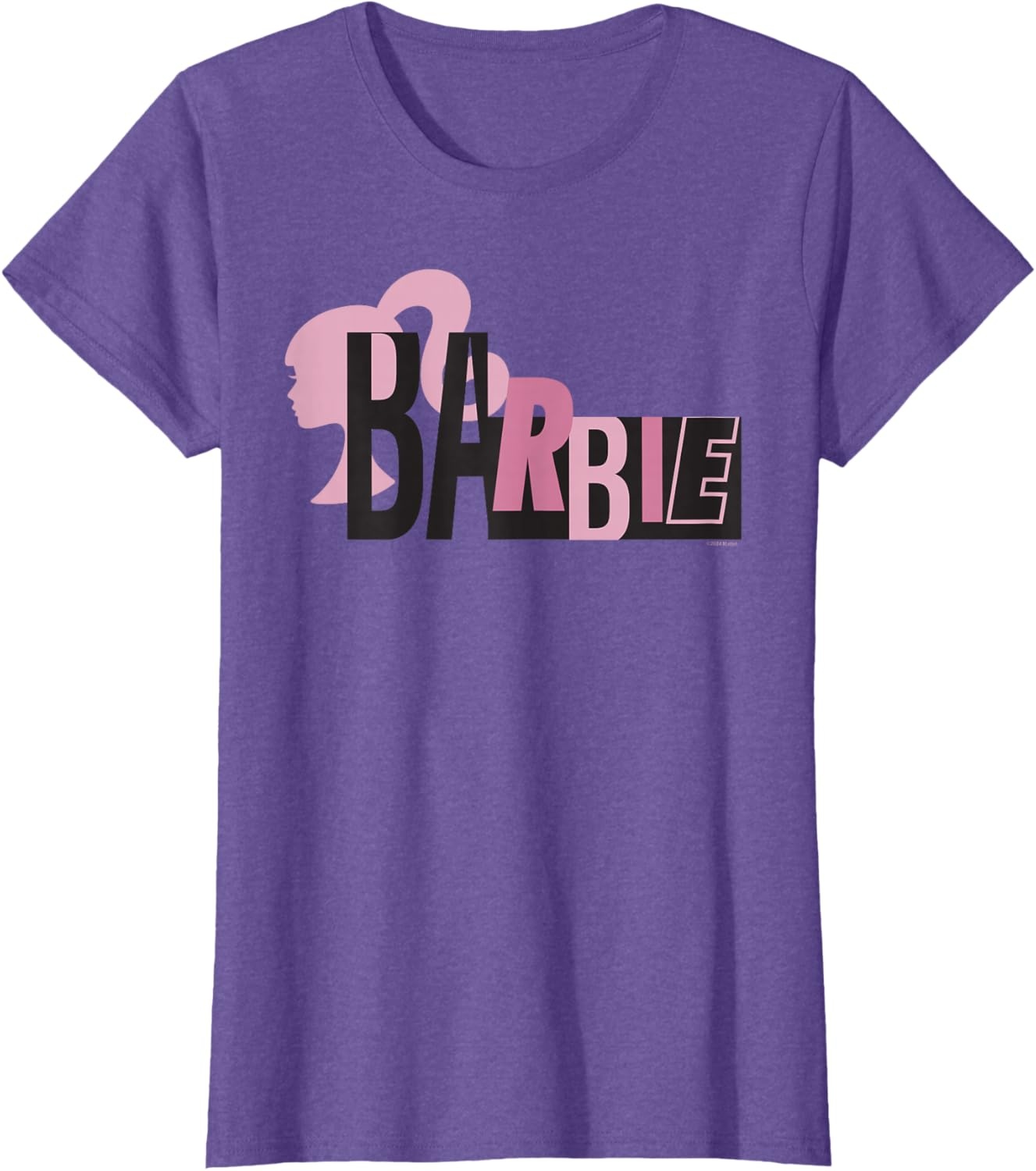 imageBarbie Mixed Black and Pink Logo TShirtPurple Heather