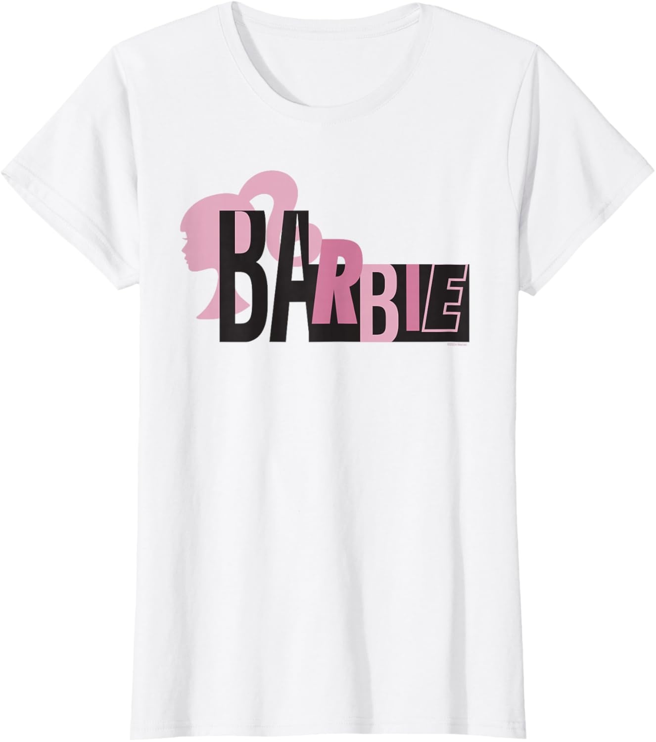 imageBarbie Mixed Black and Pink Logo TShirtWhite