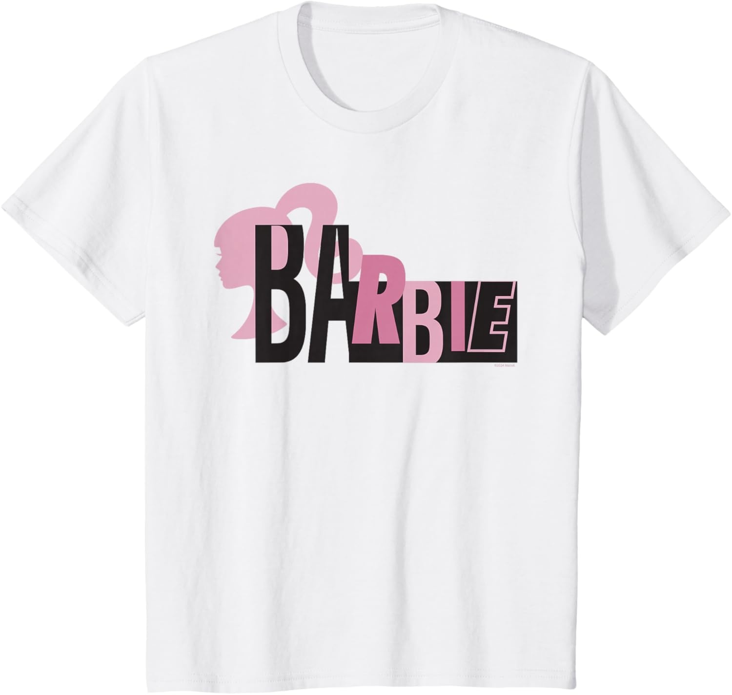 imageBarbie Mixed Black and Pink Logo TShirtWhite