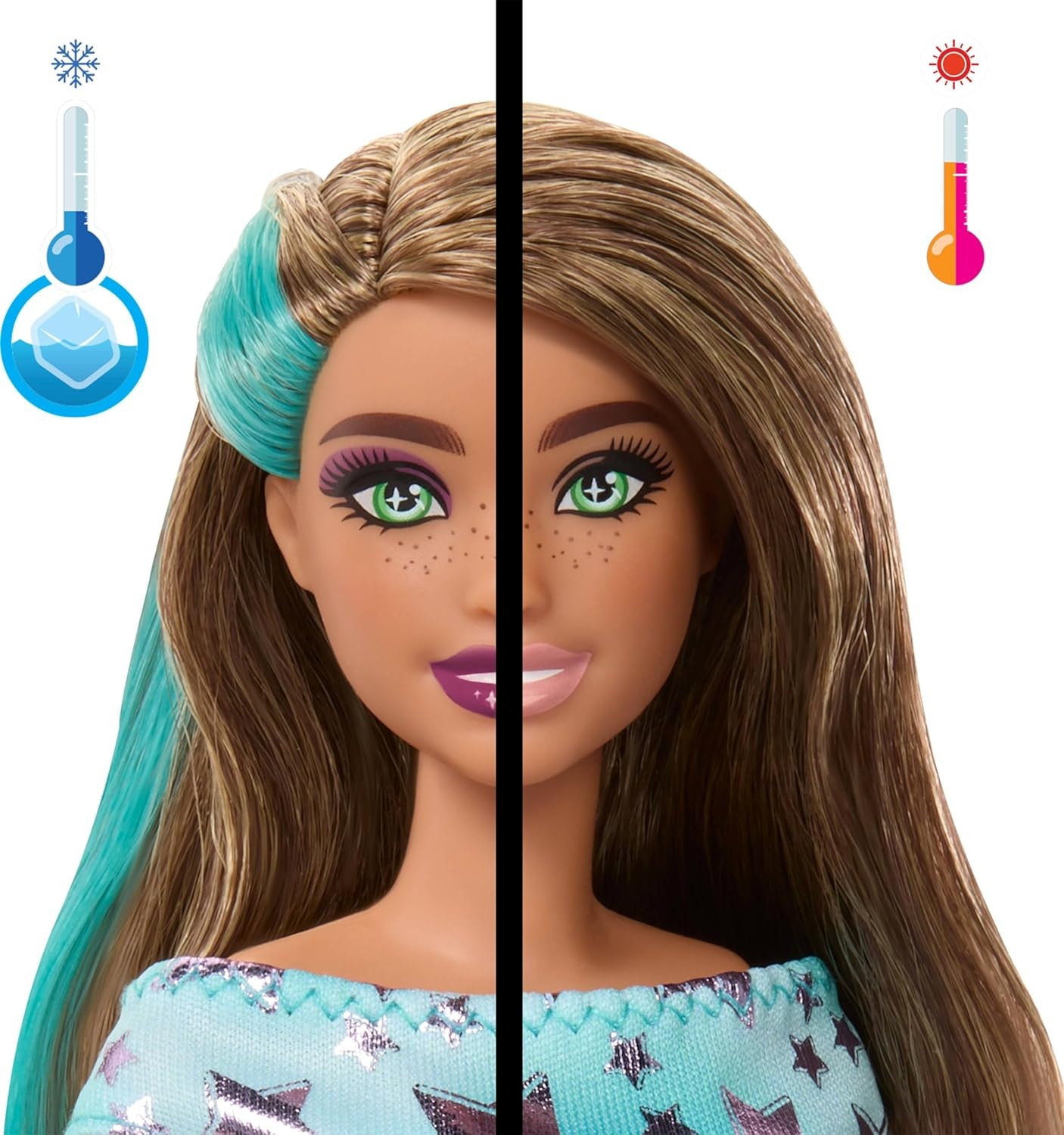 imageBarbie Party Unboxed Doll amp Accessories Pet Birthday Series Party Stars Set with 10 Surprises Including Color Change amp CakeDecorating ActivityMulticolor