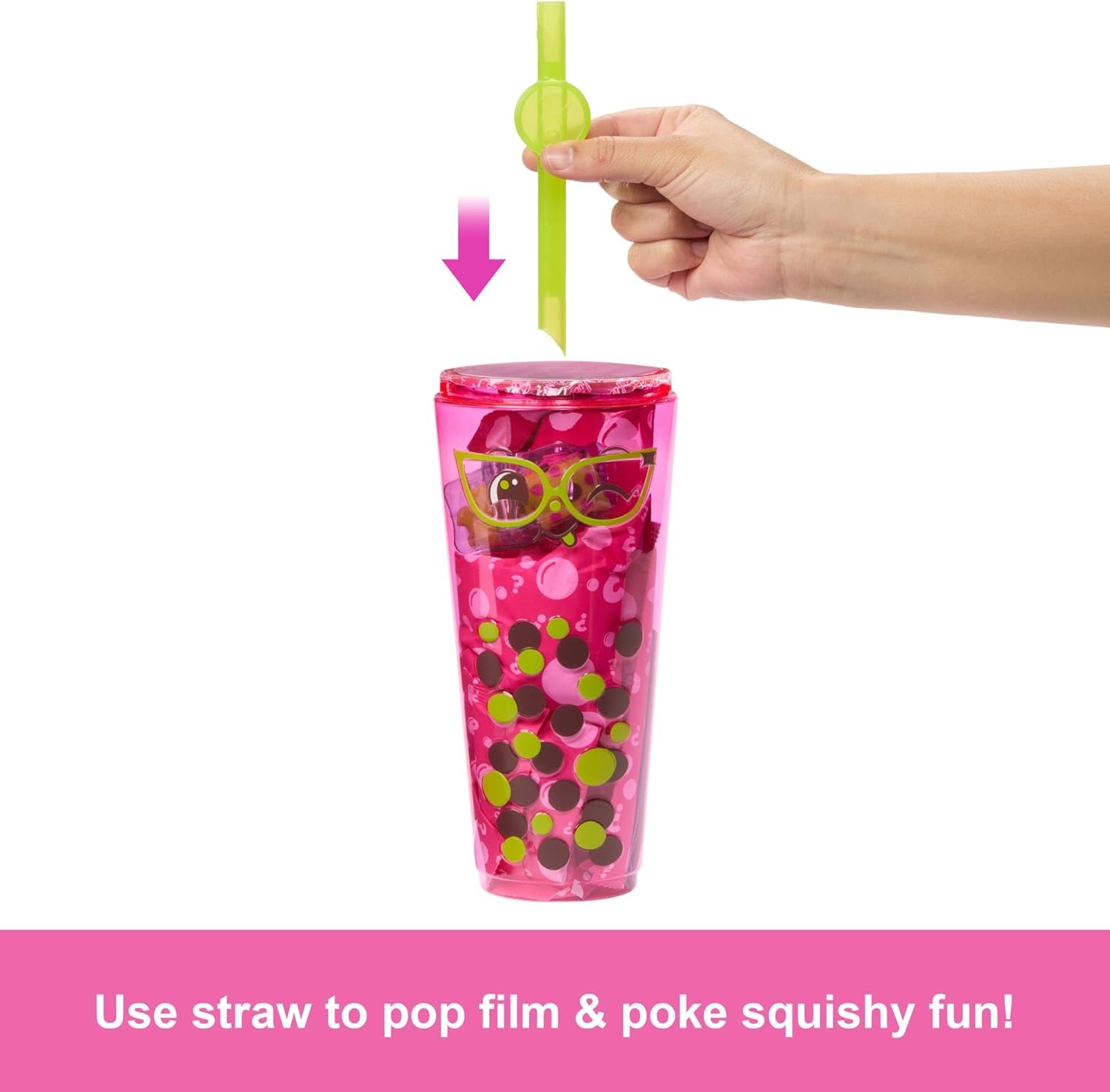 imageBarbie Pop Reveal Bubble Tea Series Doll amp Accessories with Pet 8 Surprises Include Color Change Cup with Storage Styles May VaryBerry Bliss