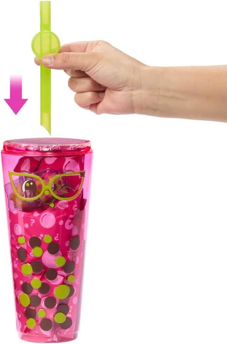 imageBarbie Pop Reveal Bubble Tea Series Doll amp Accessories with Pet 8 Surprises Include Color Change Cup with Storage Styles May VaryBerry Bliss