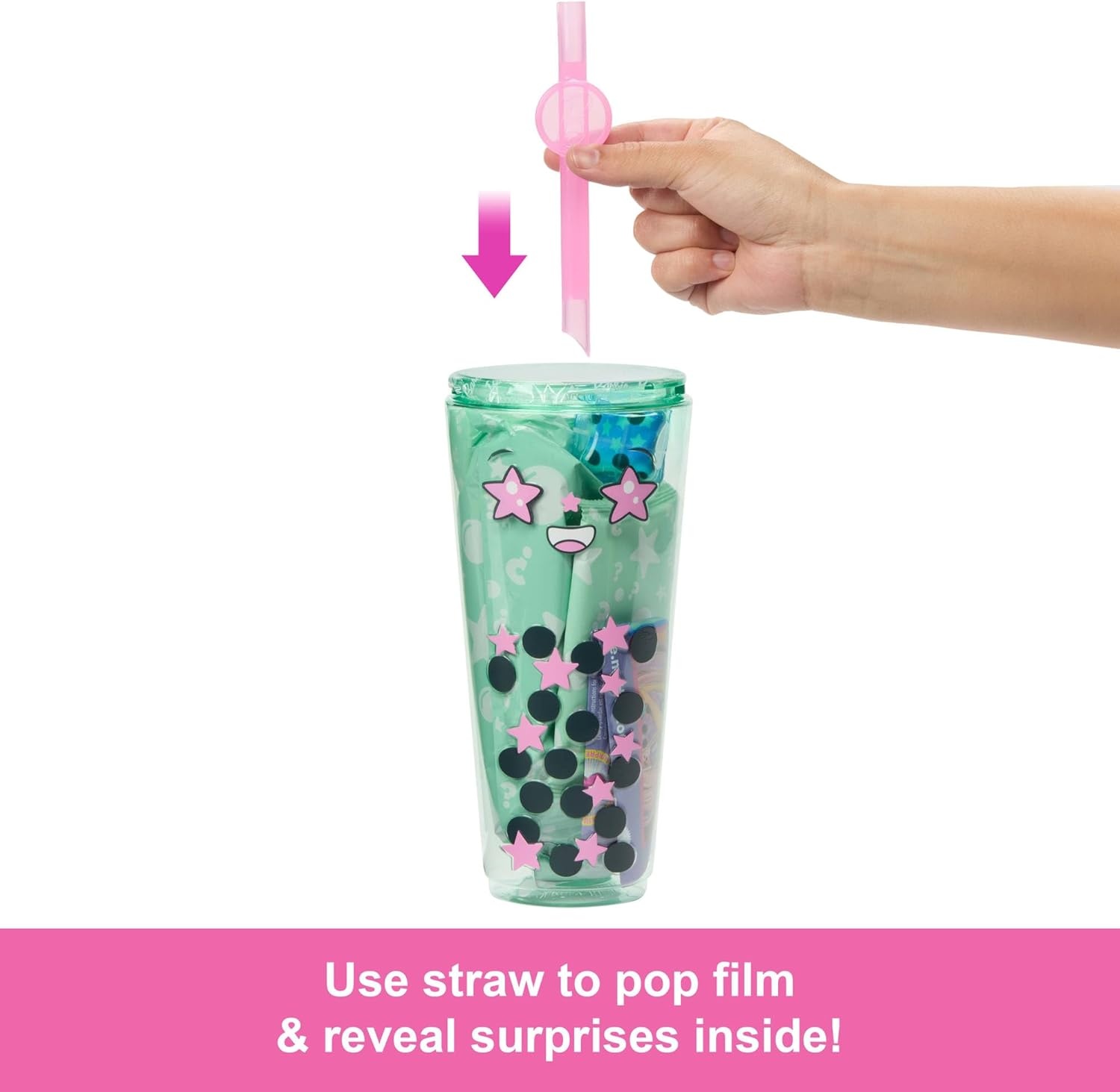 imageBarbie Pop Reveal Bubble Tea Series Doll amp Accessories with Pet 8 Surprises Include Color Change Cup with Storage Styles May VaryGreen Tea