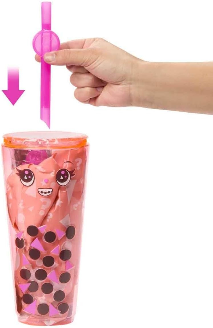 imageBarbie Pop Reveal Bubble Tea Series Doll amp Accessories with Pet 8 Surprises Include Color Change Cup with Storage Styles May VaryMango Mochi