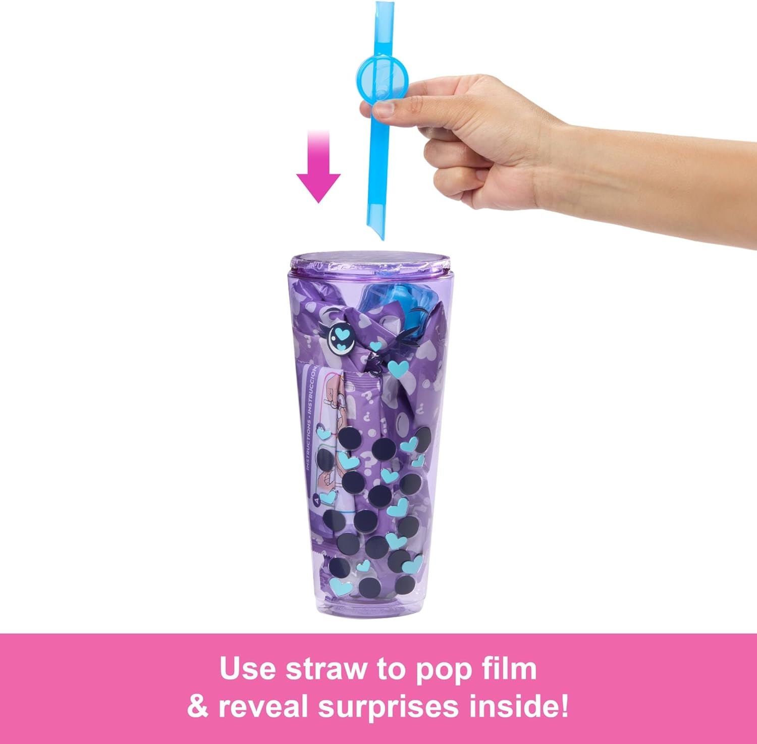 imageBarbie Pop Reveal Bubble Tea Series Doll amp Accessories with Pet 8 Surprises Include Color Change Cup with Storage Styles May VaryTaro Milk