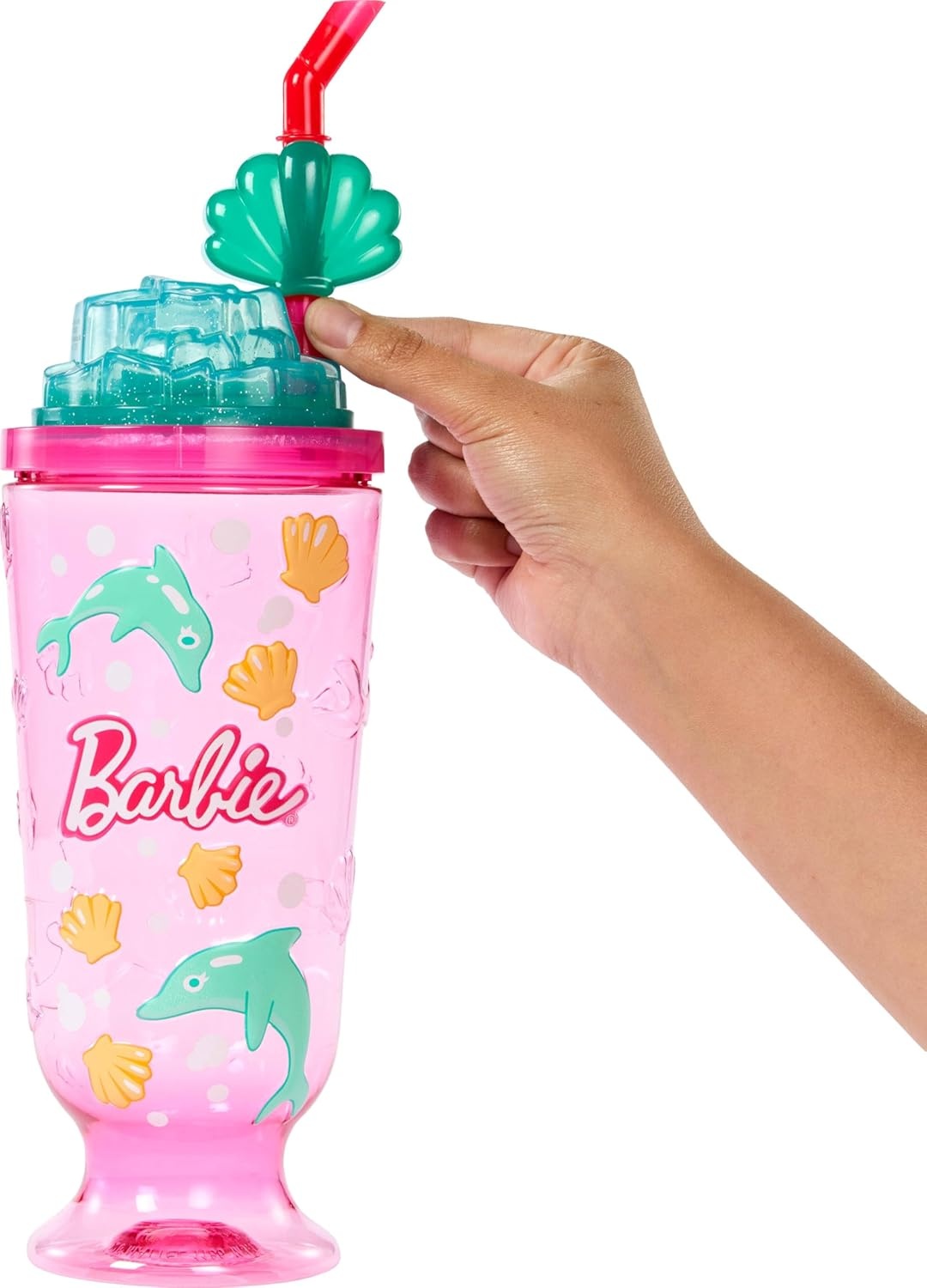 imageBarbie Pop Reveal Doll amp Accessories Sea Slushy Series Fashion Doll amp Pet 8 Surprises Includes Sensory Slime and Color Change HairPink
