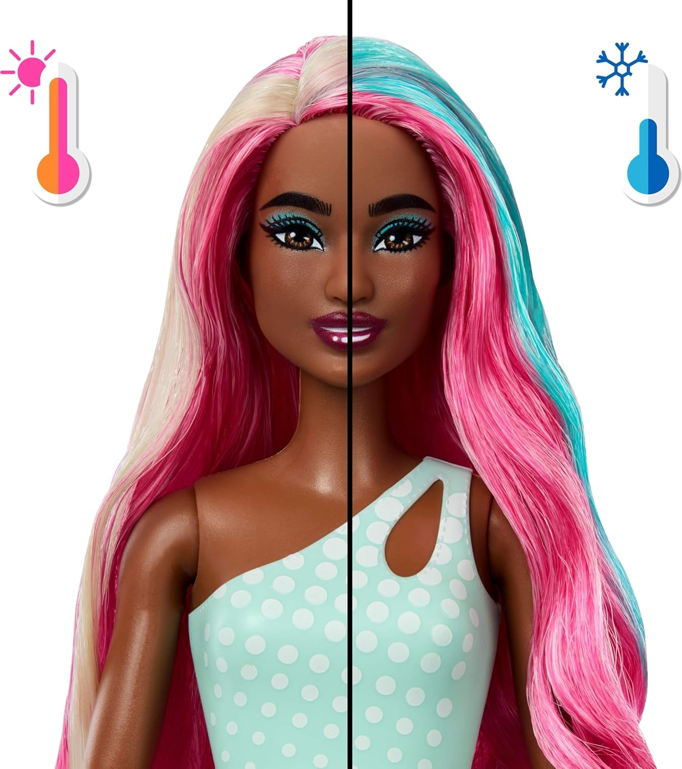 imageBarbie Pop Reveal Doll amp Accessories Sea Slushy Series Fashion Doll amp Pet 8 Surprises Includes Sensory Slime and Color Change HairPink