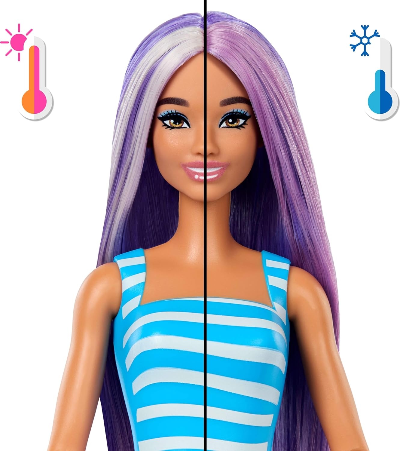 imageBarbie Pop Reveal Doll amp Accessories Sea Slushy Series Fashion Doll amp Pet 8 Surprises Includes Sensory Slime and Color Change HairPurple