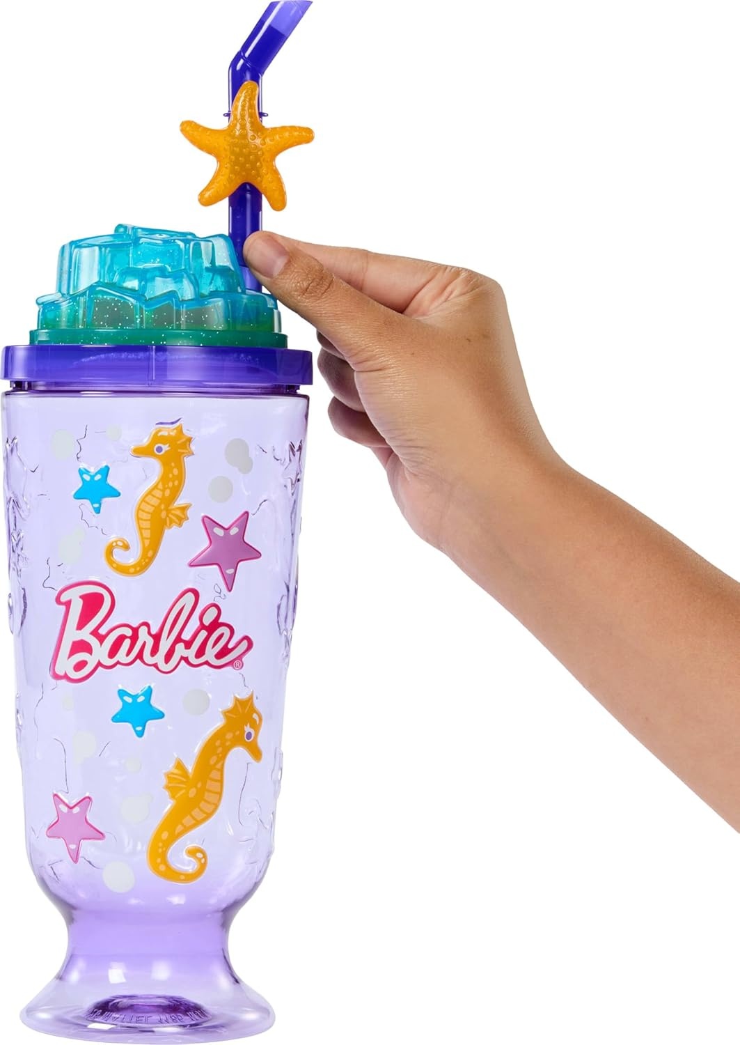 imageBarbie Pop Reveal Doll amp Accessories Sea Slushy Series Fashion Doll amp Pet 8 Surprises Includes Sensory Slime and Color Change HairPurple