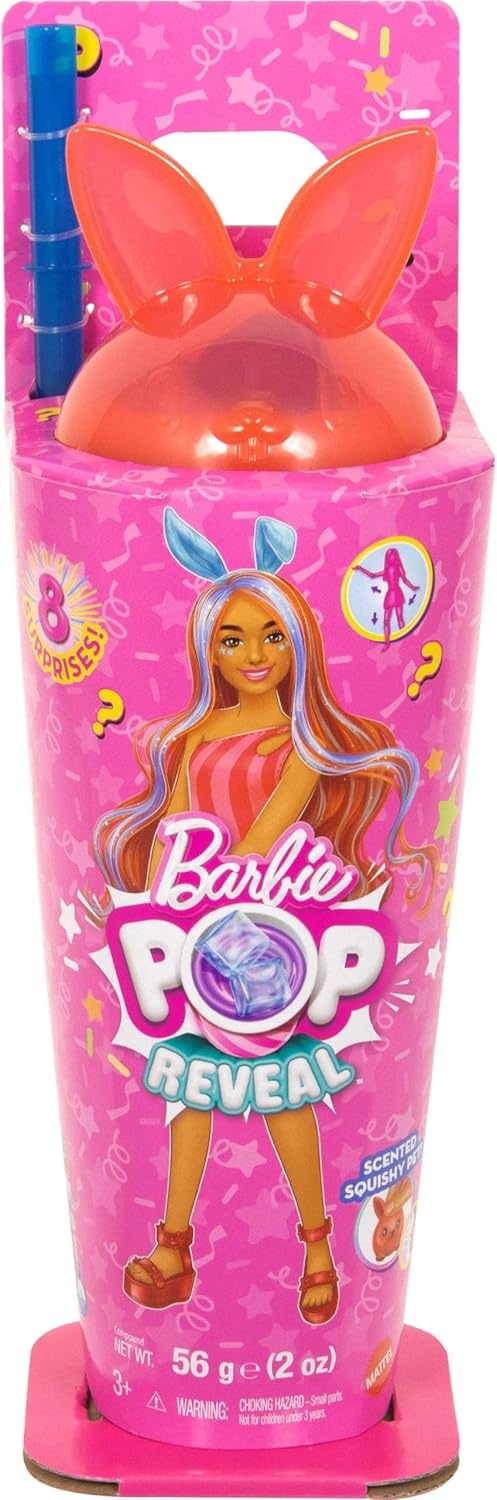 imageBarbie Pop Reveal Series Doll amp Accessories Set Shakes Series Scented Unicorn Fashion Doll amp Pet 8 Surprises Include Color ChangeBunny