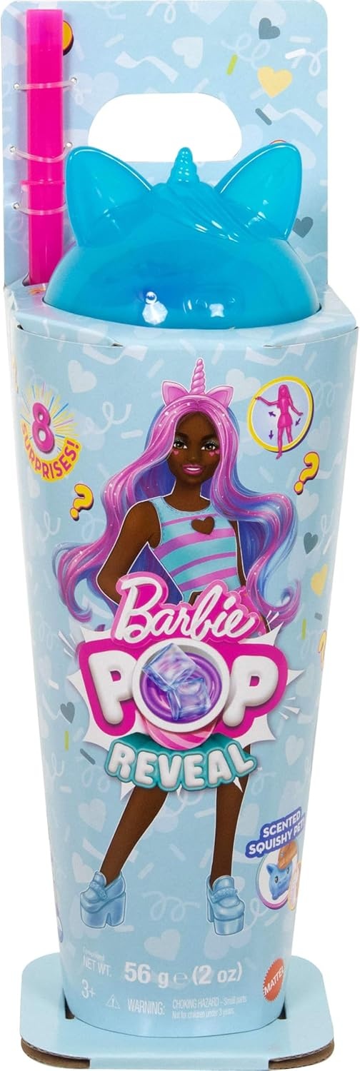 imageBarbie Pop Reveal Series Doll amp Accessories Set Shakes Series Scented Unicorn Fashion Doll amp Pet 8 Surprises Include Color ChangeUnicorn