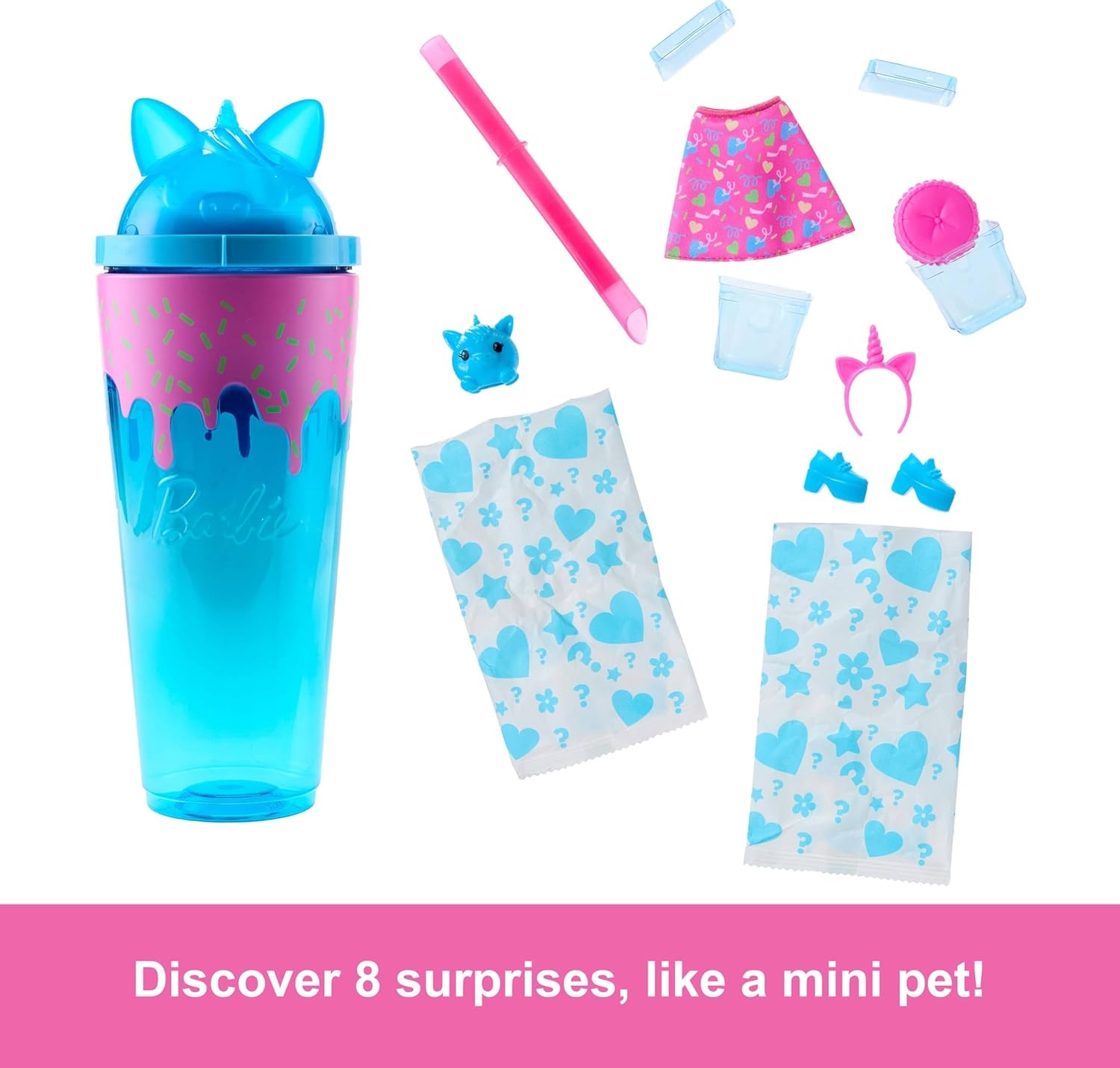 imageBarbie Pop Reveal Series Doll amp Accessories Set Shakes Series Scented Unicorn Fashion Doll amp Pet 8 Surprises Include Color ChangeUnicorn