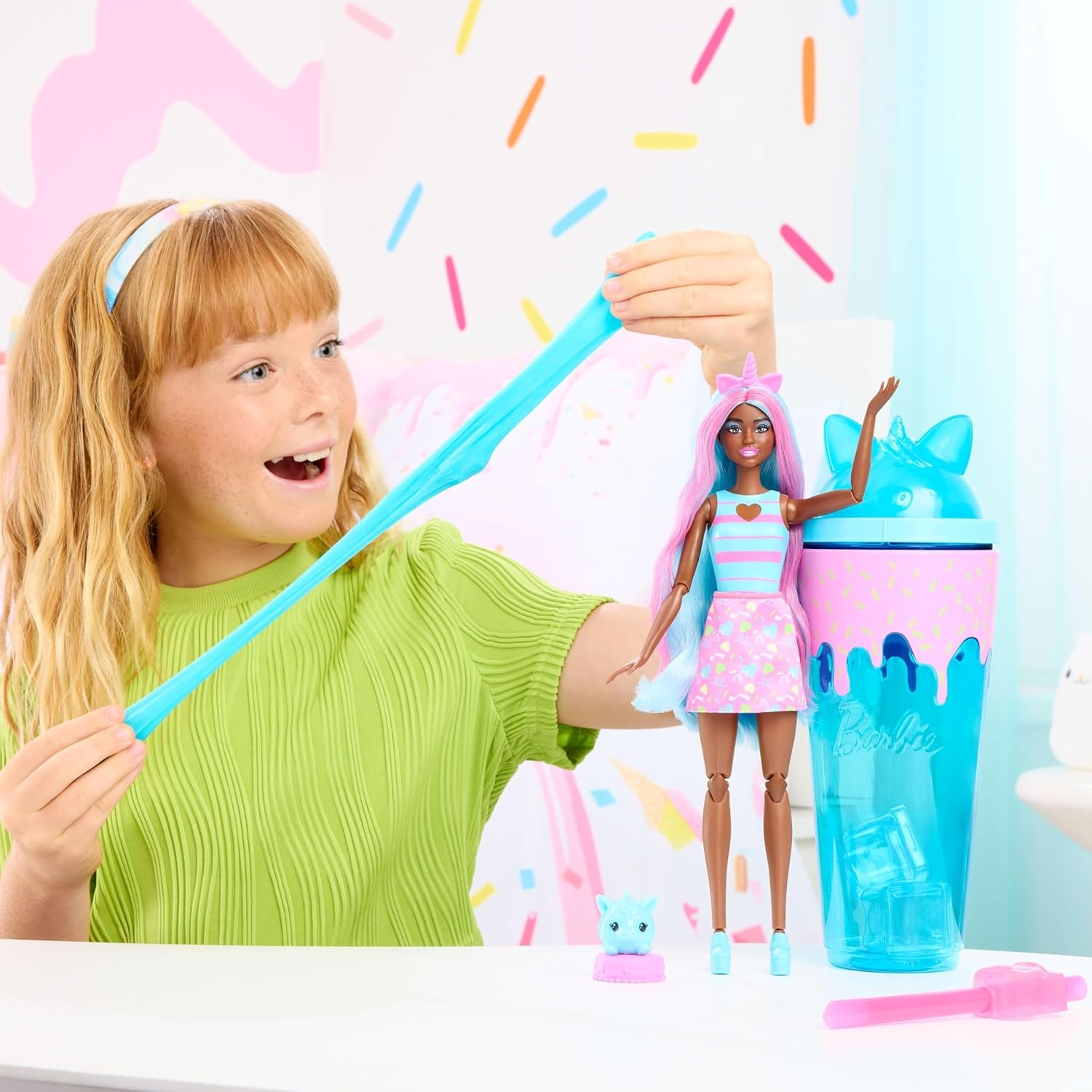 imageBarbie Pop Reveal Series Doll amp Accessories Set Shakes Series Scented Unicorn Fashion Doll amp Pet 8 Surprises Include Color ChangeUnicorn