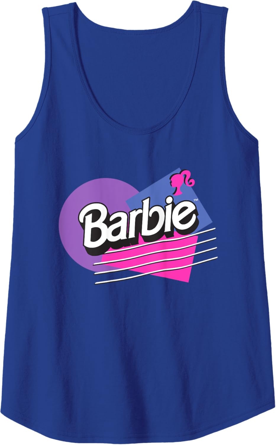 imageBarbie Retro Logo Tank TopRoyal Blue