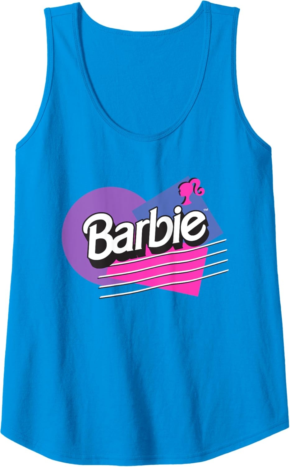 imageBarbie Retro Logo Tank TopSapphire Blue