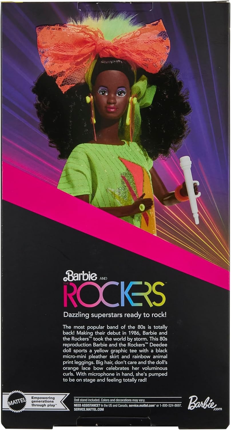 imageBarbie Signature Doll and the Rockers Collectible Repro Doll 40th Anniversary of 1986 Line Doll Stand and Displayable PackagingDeeDee