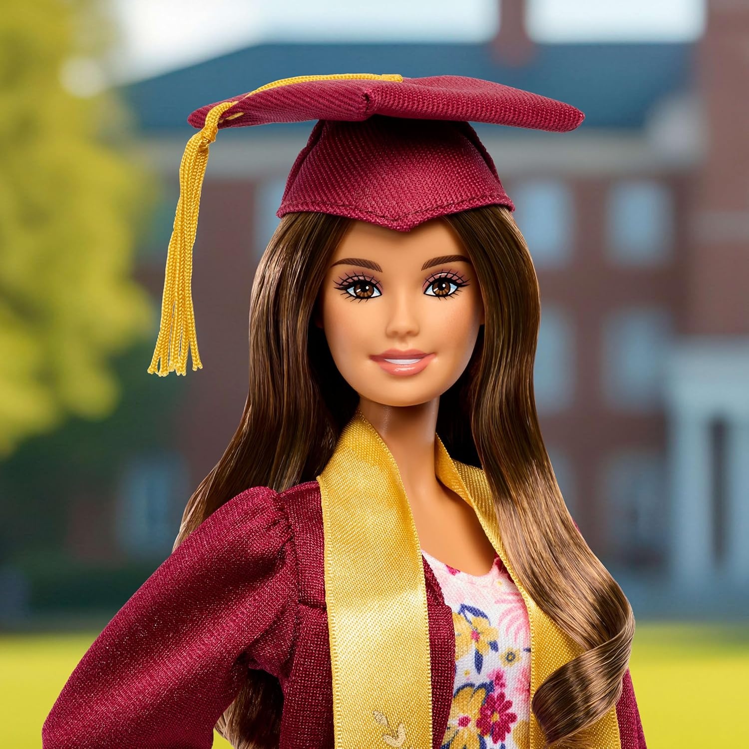 imageBarbie Signature Graduation Wishes Fashion Doll with Burgundy Robe amp Tassel Cap Collectible Toy in Giftable Packaging