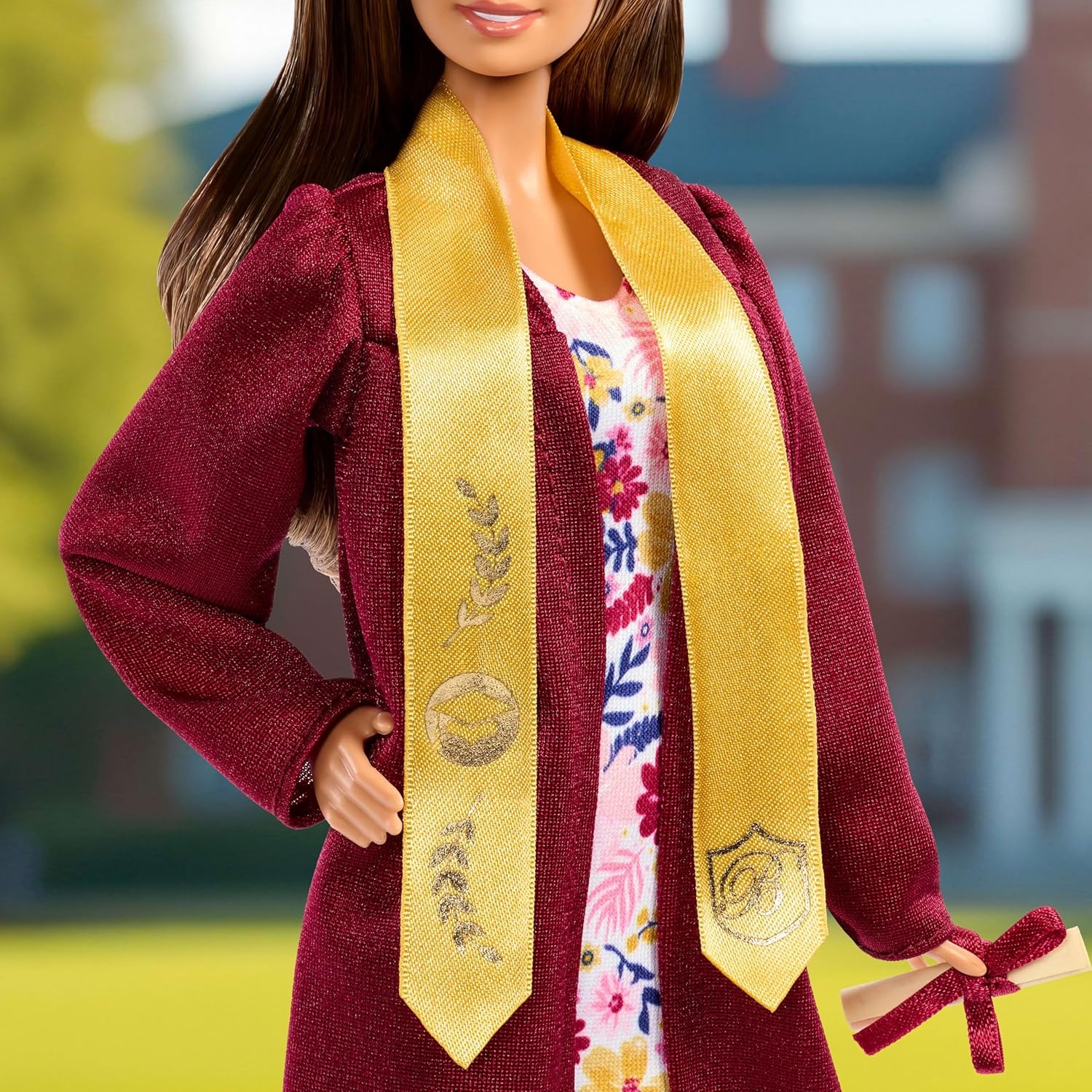 imageBarbie Signature Graduation Wishes Fashion Doll with Burgundy Robe amp Tassel Cap Collectible Toy in Giftable Packaging