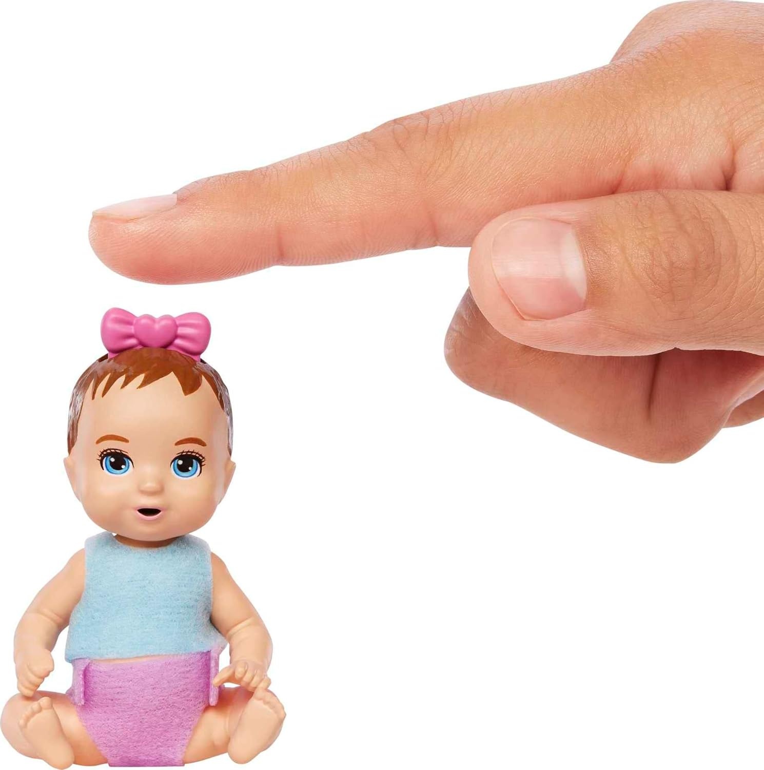 imageBarbie Skipper Babysitters Inc Baby Small Doll amp Accessories First Tooth Playset with Appearing amp Disappearing ToothHigh Chair