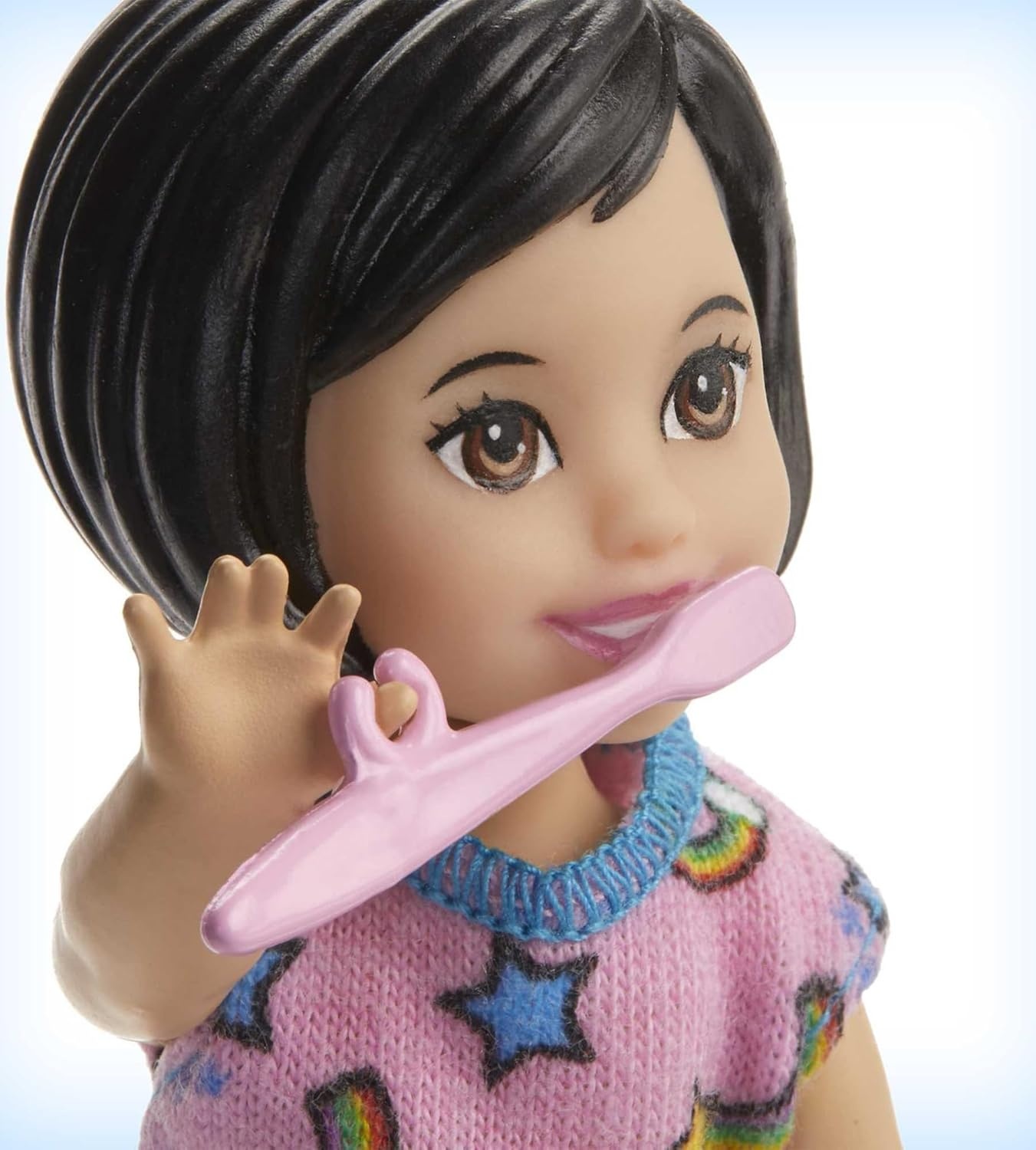 imageBarbie Skipper Babysitters Inc Bedtime Playset with Babysitting Skipper Doll Toddler Doll with GlowintheDark Pajamas Bed Sleeping Kitty Teddy Bear Blanket and Storybook for Kids 37 Years OldBedtime Playset