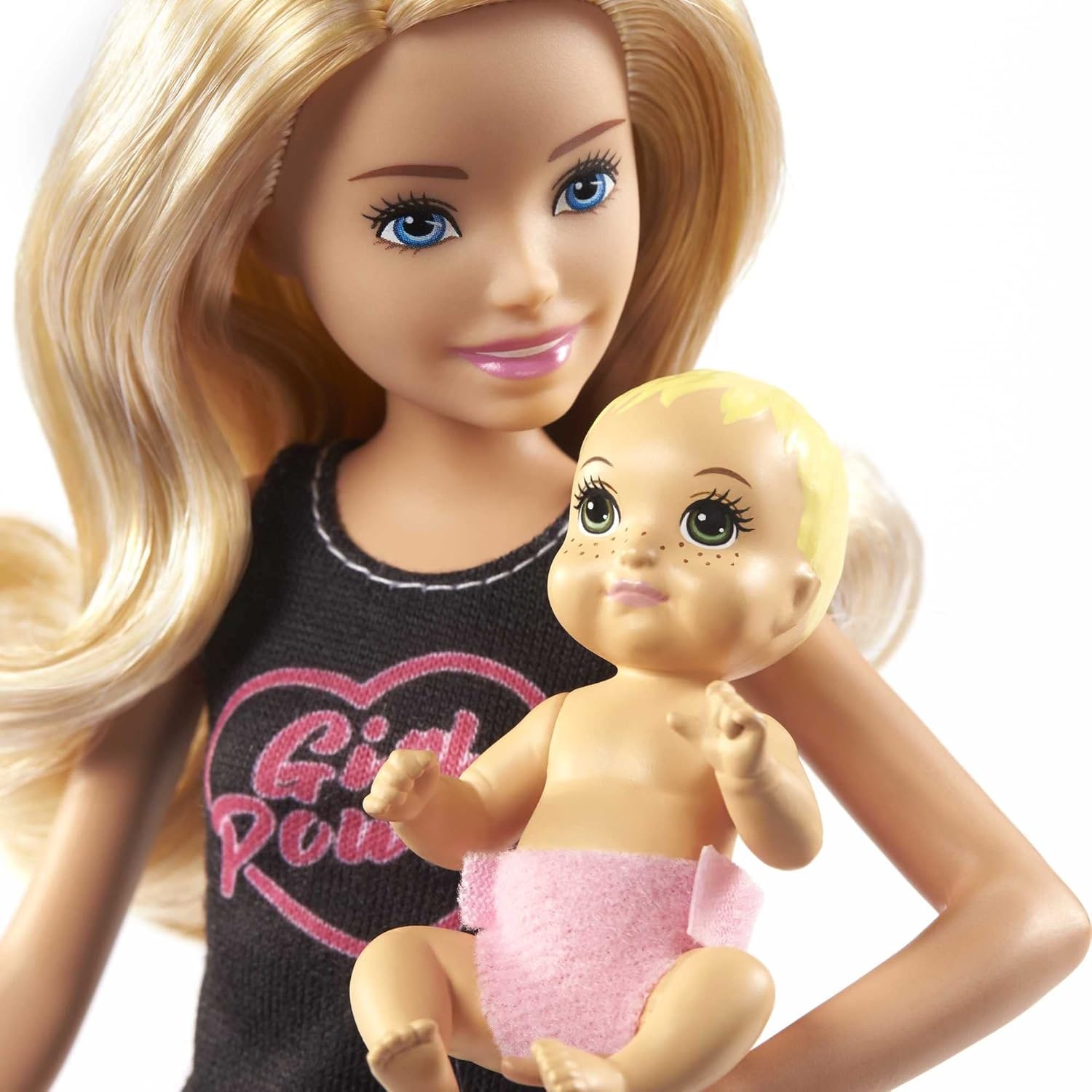 imageBarbie Skipper Babysitters Inc Set with 9in Brunette Skipper Doll Baby Doll amp 4 Storytelling Pieces for 3 to 7 Year OldsBlonde