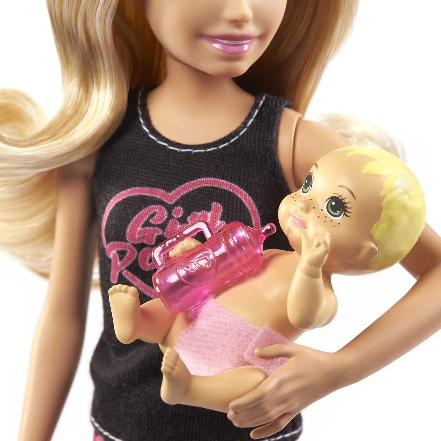 imageBarbie Skipper Babysitters Inc Set with 9in Brunette Skipper Doll Baby Doll amp 4 Storytelling Pieces for 3 to 7 Year OldsBlonde