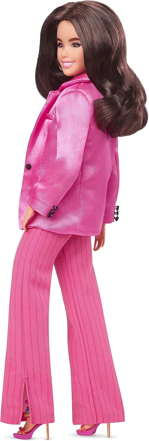 imageBarbie The Movie Doll Margot Robbie as Collectible Doll Wearing Blue Plaid Matching Set with Matching Hat amp JacketPink