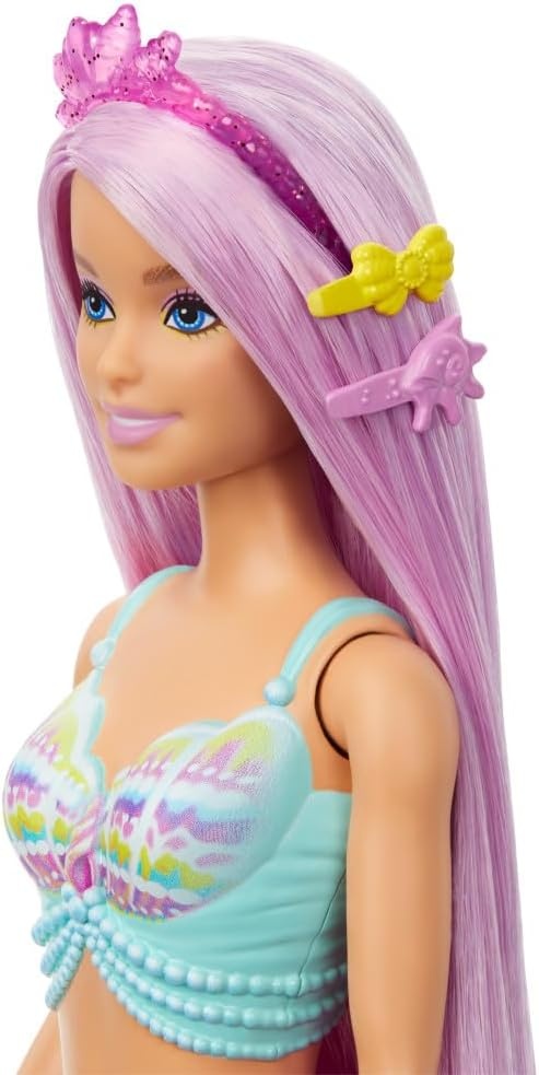 imageBarbie Unicorn Doll with 7InchLong Magenta Fantasy Hair amp Colorful Accessories for Styling Play Themed Headband amp TailMermaid