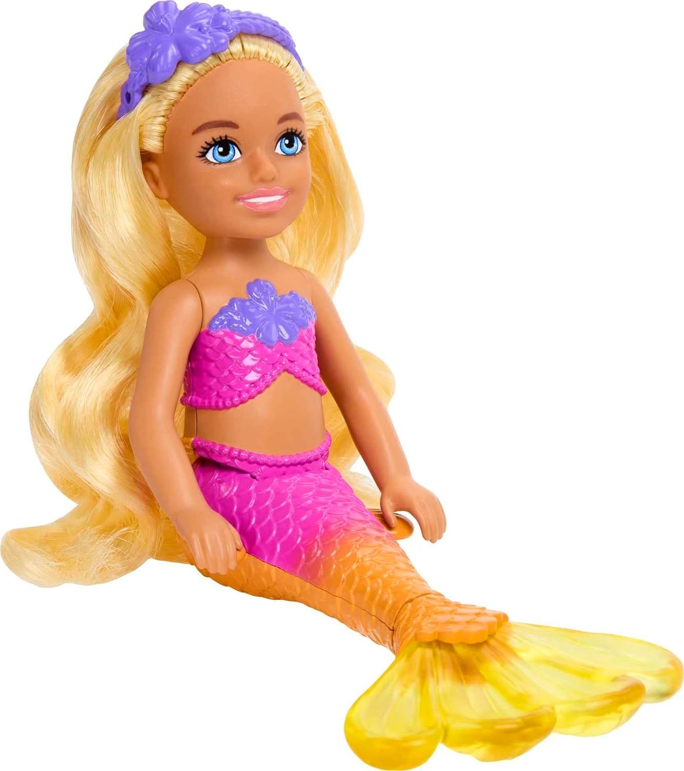 imageBarbie UnicornInspired Chelsea Doll with Lavender Hair Unicorn Toys Horn Headband and Detachable TailBlonde Mermaid