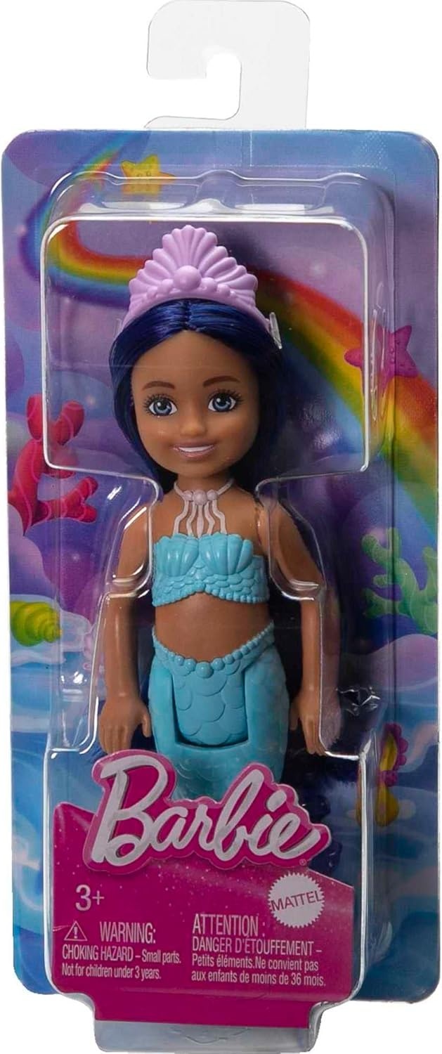 imageBarbie UnicornInspired Chelsea Doll with Lavender Hair Unicorn Toys Horn Headband and Detachable TailBlue Hair Mermaid