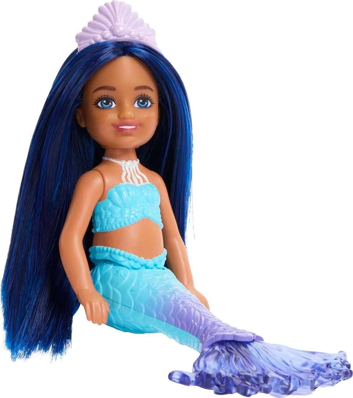 imageBarbie UnicornInspired Chelsea Doll with Lavender Hair Unicorn Toys Horn Headband and Detachable TailBlue Hair Mermaid