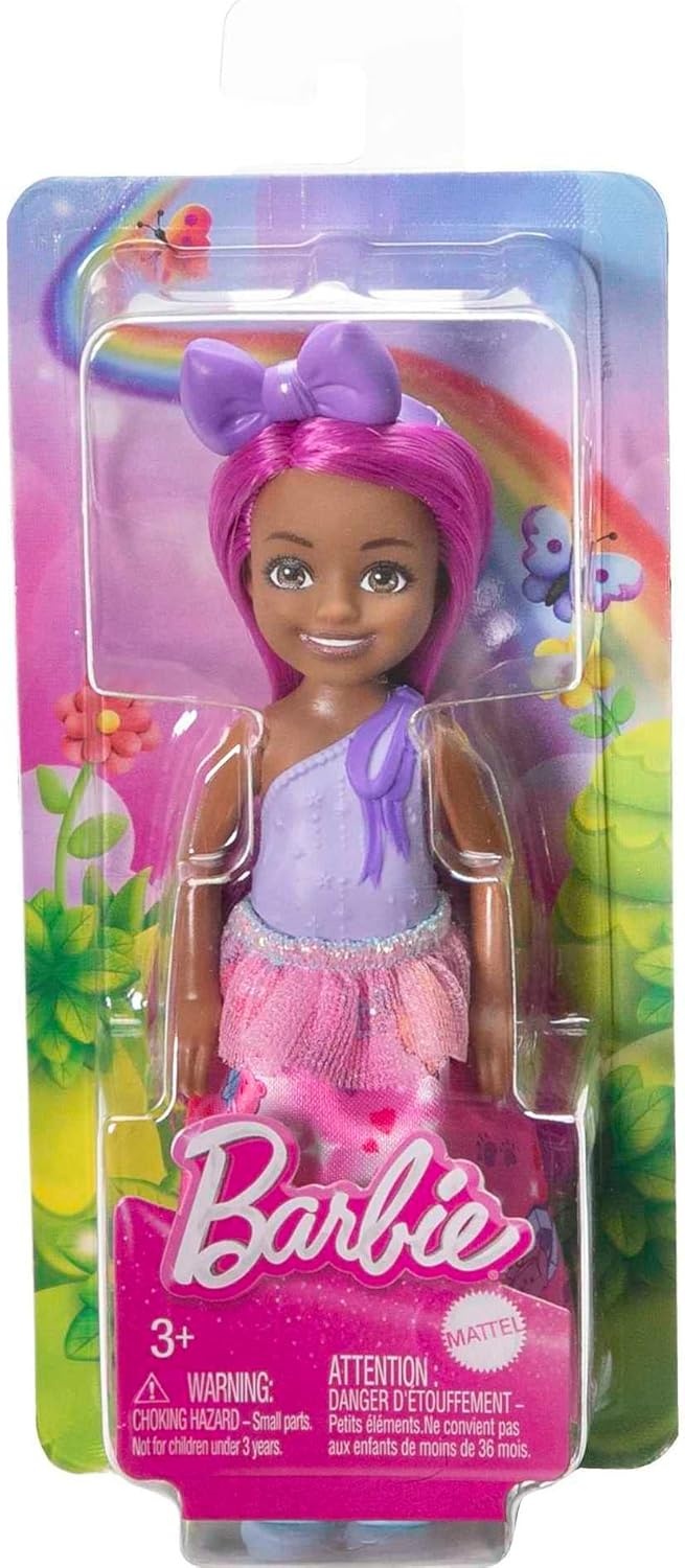 imageBarbie UnicornInspired Chelsea Doll with Lavender Hair Unicorn Toys Horn Headband and Detachable TailPink Hair Royal