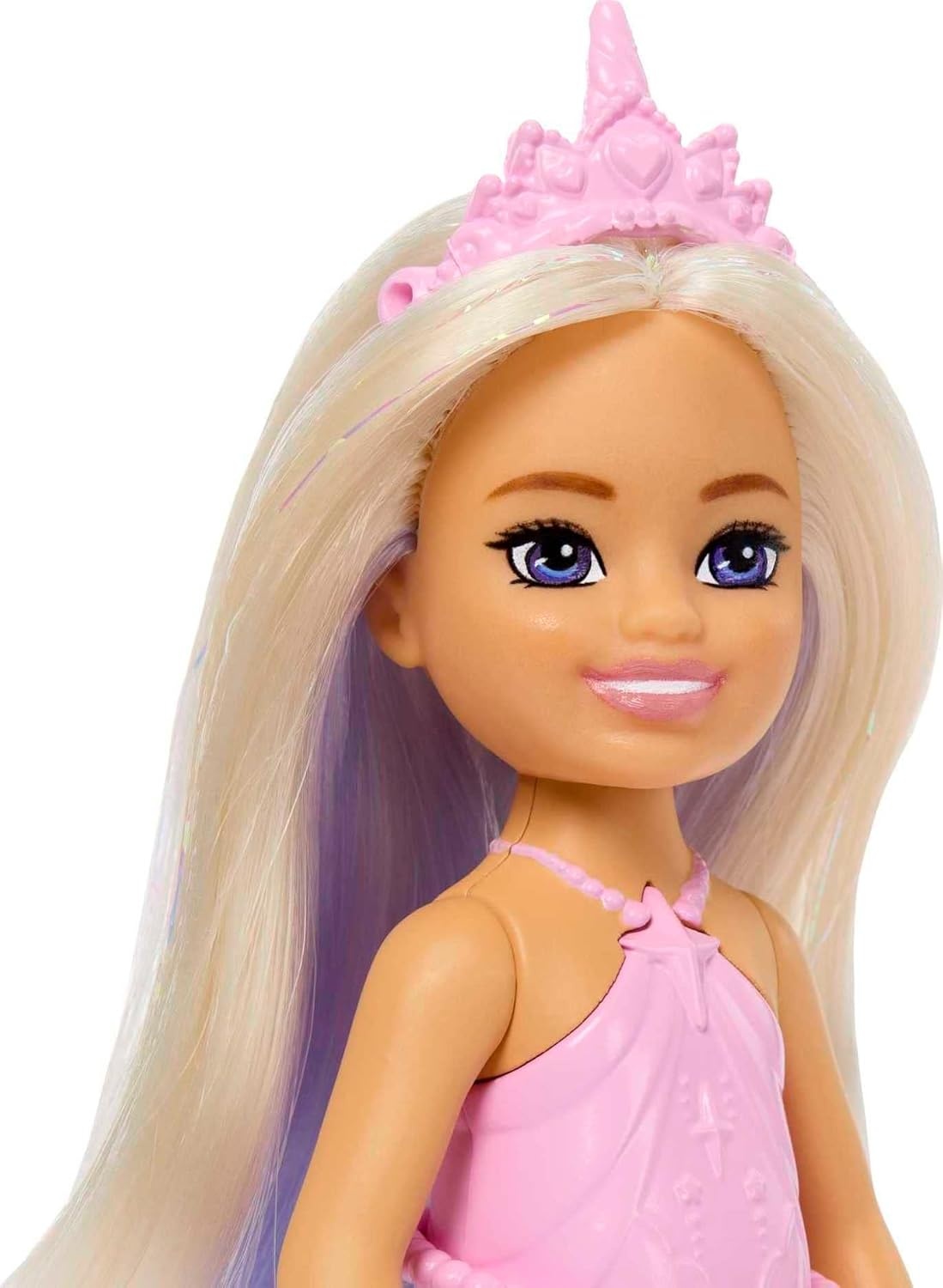 imageBarbie UnicornInspired Chelsea Doll with Lavender Hair Unicorn Toys Horn Headband and Detachable TailPurple Hair Unicorn