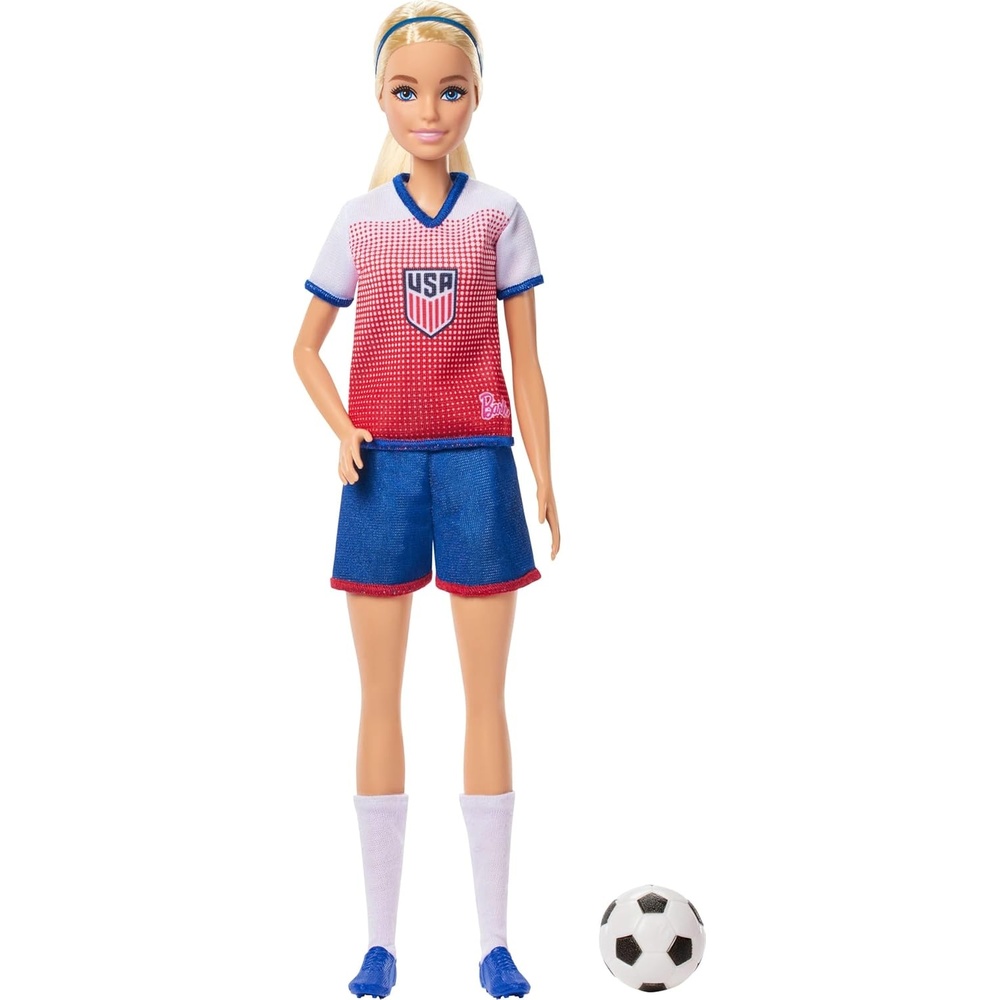 imageBarbie Careers USSF Soccer Fashion Ken Doll Dressed in Removable SportThemed Outfit amp Shoes with AccessoriesBarbie