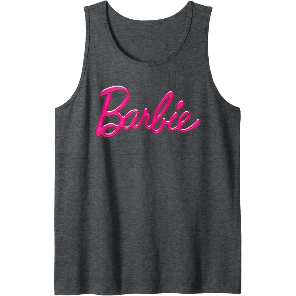 imageBarbie Classic Logo Tank TopDark Heather Grey