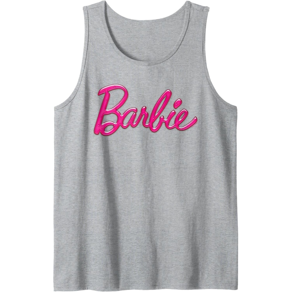 imageBarbie Classic Logo Tank TopHeather Grey