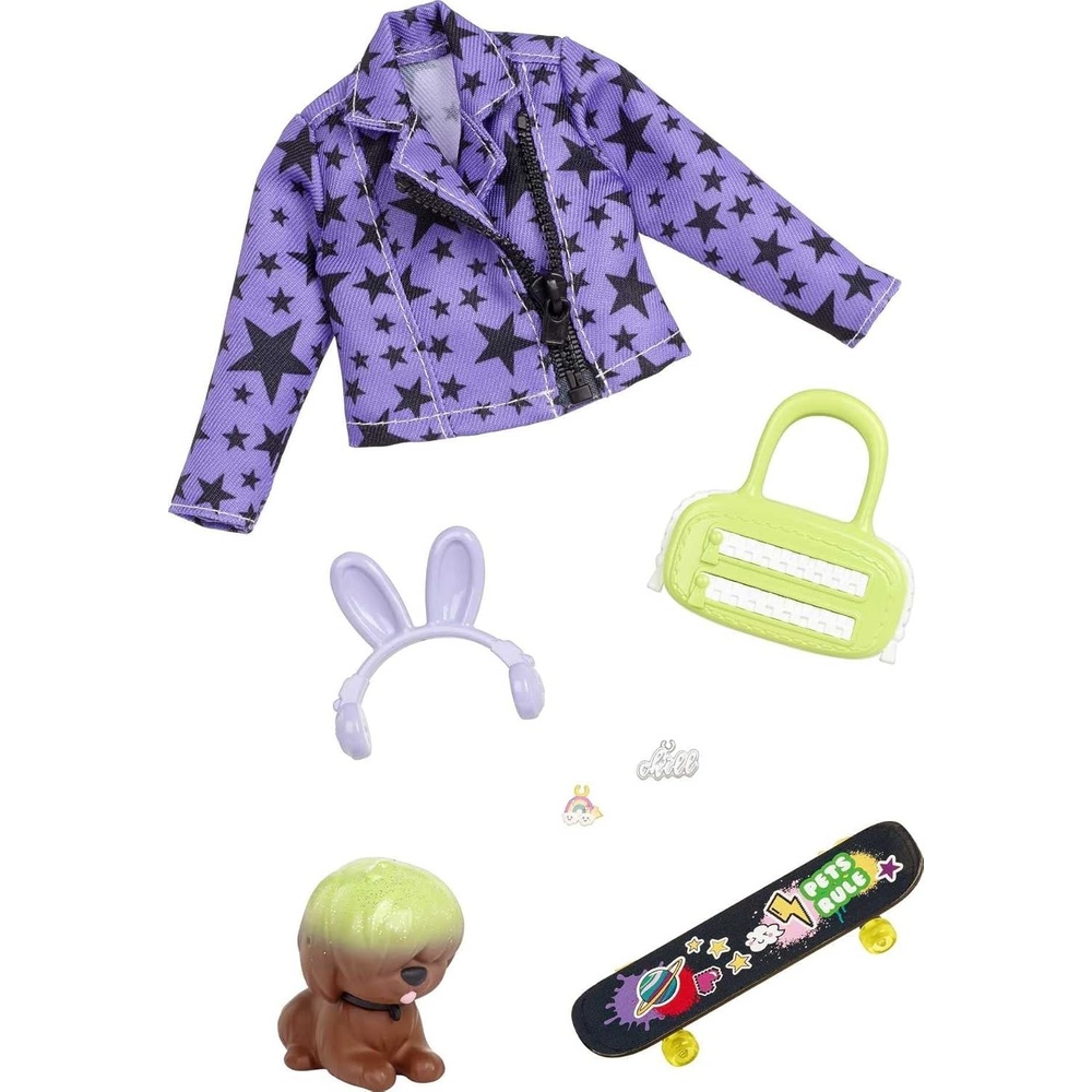 imageBarbie Extra Pet amp Fashion Pack with 7 Pieces Including Puppy Pet Accessories amp Fashion Pieces Doll