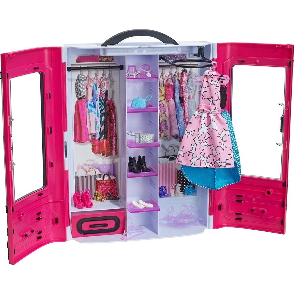 imageBarbie Fashionistas Ultimate Closet Portable Fashion Toy with Clothing Accessories and Hangars for 3 to 8 Year Olds