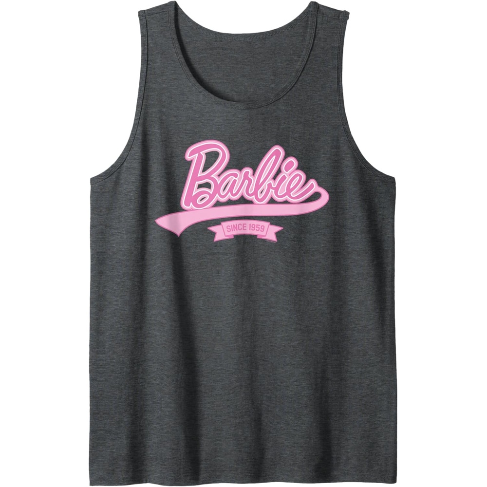 imageBarbie Logo Since 1959 Tank TopDark Heather Grey